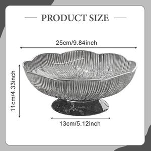 Black Pedestal Fruit Bowl Decorative Fruit Holder for Dining <b>Table</b> <b>Kitchen</b> Parties - Product Image 4