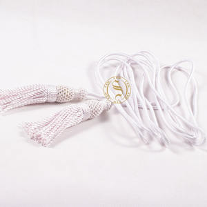 La mejor venta de cuerda pectoral religiosa, nudo redondo, cinctura con borlas de flecos, Material de lingotes de borlas de seda decorativas de seda - Product Image 6