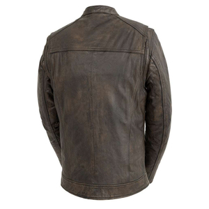 Veste en cuir de vache personnalisée de haute qualité pour homme, imperméable, nouvelle mode, col montant, coupe confortable pour l'hiver - Product Image 2