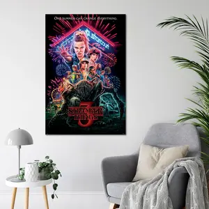 Póster de Lona con Diseño Moderno de 'Stranger Things' Temporada 3, Verano de 85, Arte para Pared - Product Image 1