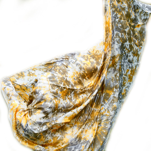 Bufanda de moda de Vietnam Floral de Ángel de seda orgánica, estilo de doble Color, técnica pintada a mano, accesorio elegante y recuerdo - Product Image 3