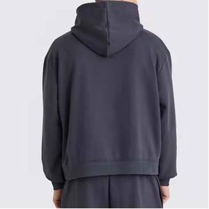 Survêtement décontracté pour femme, taille élastique oversize, lavage à l'acide, uni, léger, automne, épaules tombantes, taille plus - Product Image 2