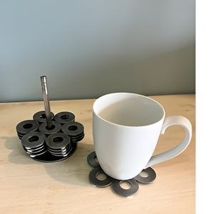 Sous-verres de coquillage en laiton en métal naturel de luxe moderne tendance personnalisé en gros carré rond hexagone pour boissons - Product Image 6