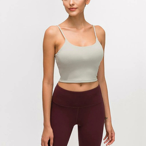 เสื้อกล้ามผ้าฝ้าย100% ระบายอากาศได้ดีสำหรับผู้หญิงเสื้อครอปสำหรับออกกำลังกายวิ่งฟิตเนสขนาดพิเศษโลโก้ตามสั่ง2026 - Product Image 3