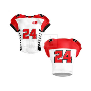 Uniforme de Fútbol Americano Unisex de la Mejor Calidad, Personalizado, de Manga Corta, Transpirable, 100% Poliéster, con Impresión de Logotipo Personalizado - Product Image 5