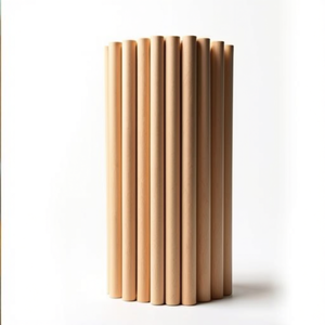 Lot de 100 tiges rondes en bois de hêtre de 1 m de long et 8 mm de diamètre, outils et fournitures d'artisanat - Product Image 2