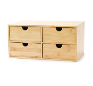 100% Original Bamboo Desk Organizer - Mini Bamboo Desk Drawer <b>Tabletop</b> <b>Storage</b> Organization Box for Office Home Toiletries - Product Image 1