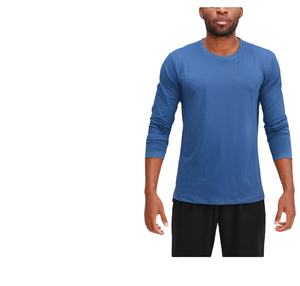 T-shirt à manches longues, de couleur unie, séchage rapide, pour le sport, le Fitness, la course, avec Logo personnalisé, vêtements d'entraînement, nouveauté - Product Image 6