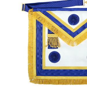 Tablier maçonnique le plus populaire avec franges Tablier complet provincial artisanal à bas prix (rosettes) - Product Image 2