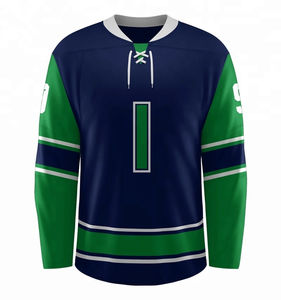 Vente en gros de maillots de hockey sur glace pour adultes, uniforme sur mesure avec pantalon et chaussettes 100% polyester respirant à séchage rapide - Product Image 1