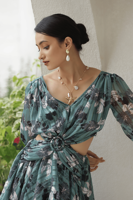 Gaun Chiffon Cetak Gaya Boho Chic Wanita Ramah Lingkungan, Bernapas, Kasual, Pesta, Malam Hari, Streetwear, Grosir Pabrik