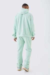 Sweat-shirt à capuche surdimensionné pour homme, style streetwear vintage, logo personnalisé OEM, pantalon de survêtement évasé, survêtement de sport personnalisé, salle de sport - Product Image 6