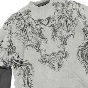 เสื้อยืดผ้าฝ้ายพิมพ์ลายเสื้อยืดแขนยาวสองชั้นสำหรับผู้ชายเสื้อผ้าแนวสตรีท - Product Image 2