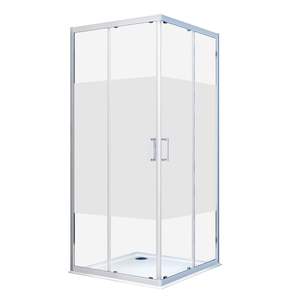 Box doccia ad angolo geranio S1168 con porte scorrevoli 4mm IX porta doccia 90x90x190h cm dimensioni regolabili per piccoli spazi - Product Image 5