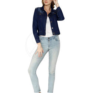Vêtements d'hiver à manches longues femmes jeans vestes taille personnalisée en gros femmes jeans vestes - Product Image 5