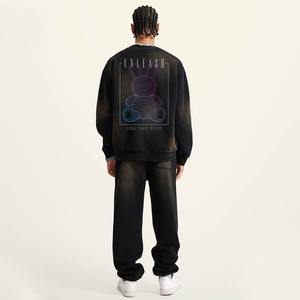 Sudaderas con capucha vintage de peso pesado con logotipo personalizado, sudaderas de lana unisex de gran tamaño lavadas con ácido de algodón 100% - Product Image 3