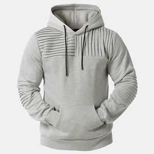Sudadera con capucha de gran tamaño para hombre, logotipo de impresión personalizado, Sudadera con capucha en blanco teñida lisa de estilo callejero de invierno de peso pesado - Product Image 1
