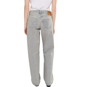 Nouveau Jean Denim Ample Bleu Taille Basse Coupe Large pour Femme 100% Coton Séchage Rapide Écologique Style Boyfriend Coupe Décontractée - Product Image 2