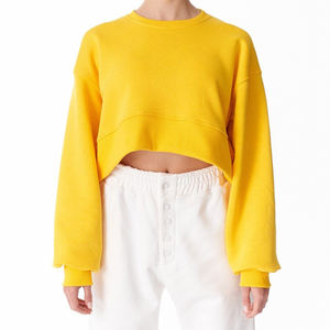 Autumn Women's Custom Hoodie Streetwear Crewneck Sweatshirt with Embroidered Logo Cropped for Yoga & Gym Workout - Product Image 1