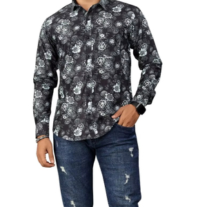 Chemise pour homme personnalisée Bandana Design Aloha Chemise ample d'été pour homme Chemise à manches longues à col cubain pour homme Hawaii - Product Image 1