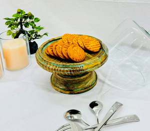 <b>Cake</b> <b>Stand</b> with Glass <b>Dome</b> Lid Multifunctional Round Shatterproof Dessert Table Display with Wood Serving Platter Donut <b>Stand</b> - Product Image 6