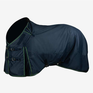 Couvre-chevaux d'hiver imperméables et respirants doublés de coton de haute qualité pour un confort extérieur, utilisation en course, équitation, bleu terre - Product Image 2