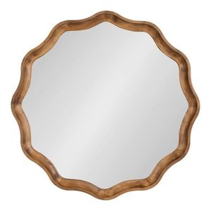 Espejo para colgar en la pared decorativo con forma única y elegante, espejo colgante redondo con forma de bola decorativa de madera - Product Image 5