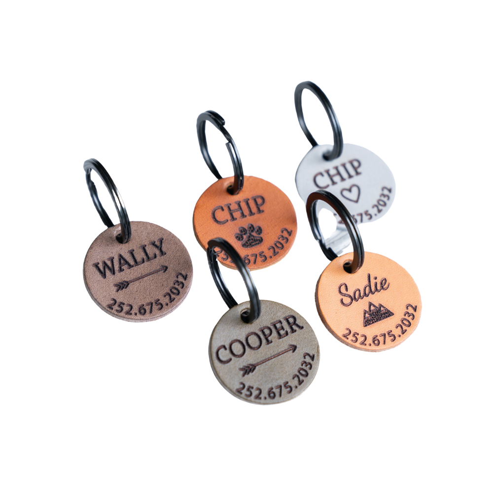 Персонализированная кожаная бирка с именем собаки, кожаная бирка с именем для питомца, кожаная бирка для собаки без названия