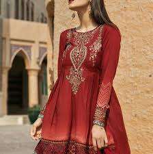 Ropa india y pakistaní para mujer Elegante Salwar Kameez Shalwar para bodas y fiestas formales informales de invierno y verano-Vestido EID - Product Image 5