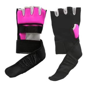 Protección de manos Medio dedo Hombres Mujeres Unisex Deportes Fitness Gimnasio Envolturas Gel acolchado Envolturas de boxeo rápidas - Product Image 1