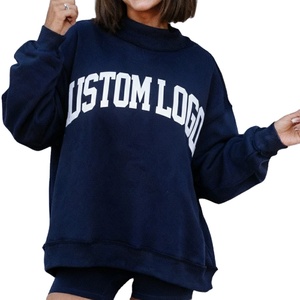 Sweat-shirt à col montant pour femme, en molleton de coton lourd, écologique, de haute qualité, personnalisé, pour l'automne/hiver - Product Image 1