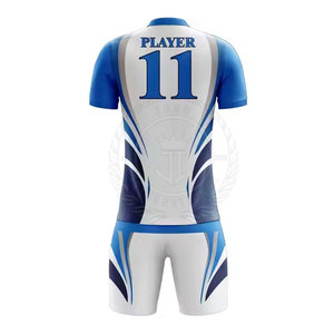 ชุดฟุตบอลแบบใหม่ ระบายอากาศได้ดี บริการ OEM ออกแบบเองได้ ผลิตจากโพลีเอสเตอร์ 100% แห้งเร็ว สำหรับผู้ชาย - Product Image 3