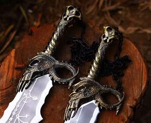 Hache de Chaos God of War GOW Blades Kraatos, Réplique d'arme de cosplay de qualité industrielle avec bord en acier et manche en bois - Product Image 3