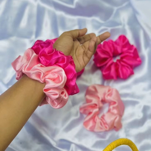 Jumbo Satin <b>Scrunchie</b> <b>Oversize</b> XXL Large Scrunchies Ponytail Elastic Hair Tie Handmade Hair Accessories Bridesmaid Gift - Product Image 1