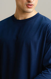 OEM/ODM 100% algodón 400 GSM Oversize Pullover sudaderas con capucha y sudadera Boxy Fit cuello redondo personalizado impreso Logo sudadera - Product Image 6