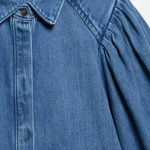 Veste en jean chic pour femme TAOP & ZA 2025, haut décontracté de printemps au style moderne, style européen et américain - Product Image 4