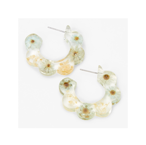 Boucles d'oreilles en résine Rond Teardrop Résine Daily wear portant des bijoux personnaliser la taille mordent design naturel artisanat - Product Image 6