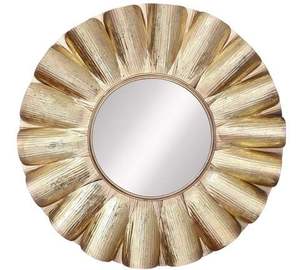 Espejo de pared de Metal con diseño de hoja para el hogar, sala de estar, decoración de pasillo de Hotel, uso de espejo de pared colgante en marco revestido blanco - Product Image 6