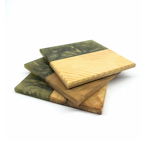 Posavasos de madera y resina, posavasos gruesos de 5mm, bebidas calientes y bebidas frías, artículo decorativo único para el hogar, la mejor venta - Product Image 3