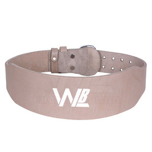 Workout Wear Gym Weight Lifting Belt Cowhide Material Non-Slip Buckle Closure Heavy Duty <b>Back</b> <b>Support</b> - Product Image 2