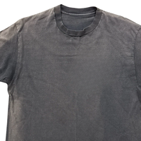 T-shirt Oversize en Jersey 100% Coton Gris Anthracite Délavé Style Vintage, Doux, Streetwear, Logo Personnalisé OEM ODM