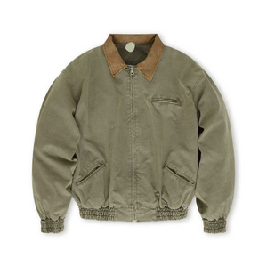 Chaqueta informal con cremallera frontal aislada para hombre Chaqueta cortavientos de lona para hombre Chaqueta de invierno - Product Image 4