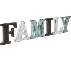 Great quality in reasonable price Colorful Wooden Color Luxury Showpiece With <b>Lettering</b> of Family Wood 25 cm Natural White - Product Image 1