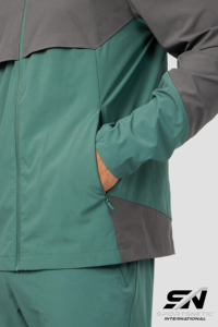 Ensemble survêtement coupe-vent streetwear personnalisé pour homme, couleur unie, 100% nylon, fermeture à cordon, léger, décontracté, automne - Product Image 3