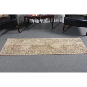 Turkish 1.8x6.6 ft <b>Rug</b>, Vintage <b>Runner</b> <b>Rug</b>, Brown Floral <b>Rug</b> - Product Image 2