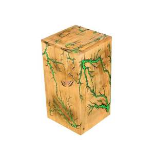 Mango Wood & Epoxy Cremation Urn Box Memorial <b>Keepsake</b> <b>for</b> human <b>Ashes</b> Urn <b>For</b> Family cremation - Product Image 1