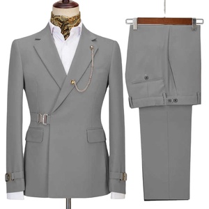 Costume d'affaires de mariage pour hommes 2 pièces veste et pantalon de coupe régulière style homme pour les affaires et les mariages 2026 - Product Image 4