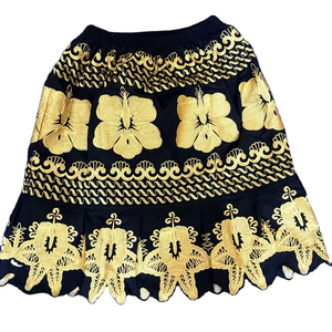 Jupe Pohnpei brodée florale personnalisée de haute qualité, style polynésien hawaïen, respirante et décontractée, pour la plage - Product Image 2