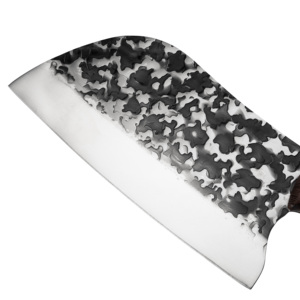 Cuchillo de cocina de estilo japonés hecho a mano, cuchillo de carnicero de acero al carbono de alta calidad con cubierta de cuero personalizada - Product Image 2