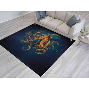 Alfombra de Pulpo: Alfombra de Lujo con Estampado Animal, Alfombra de Pasillo, Alfombra Suave No Tejida - Product Image 4